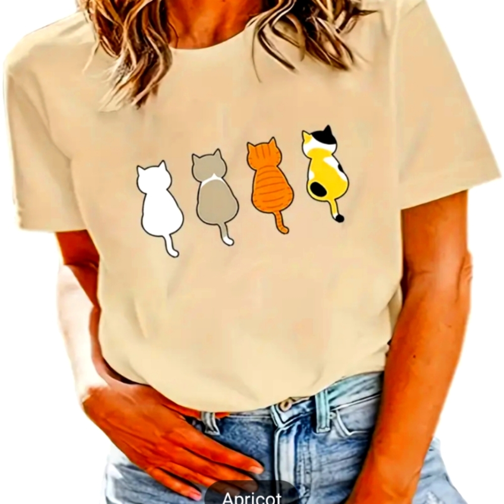 New CARTOON CATS TEE